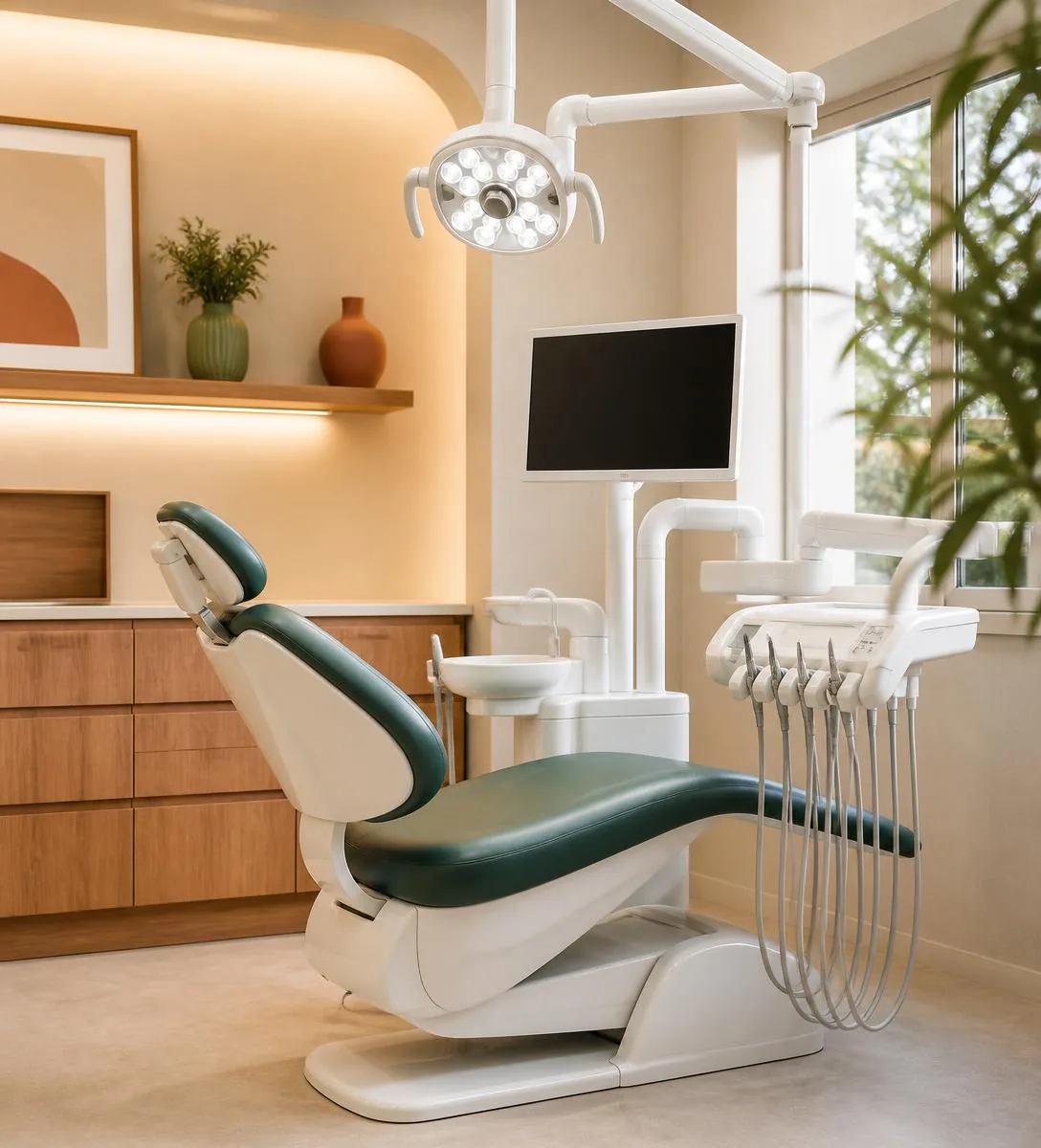 Dentist beside a modern dental chair at Swasthya Advanced Dental Care & Implant Centre